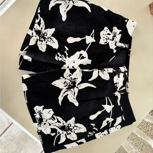 Banana Republic Black and White Floral Shorts